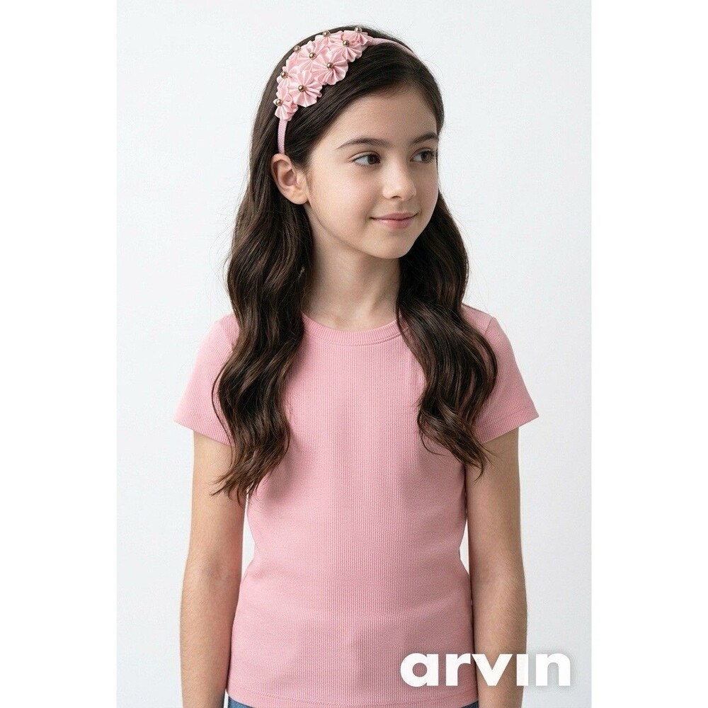 New Girls Pink Hairband head bands embellished handmade - Picture 8 of 16